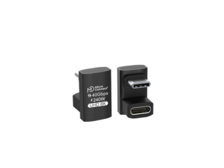 MicroConnect USB-C kaksinkertaisesti kulmattu adapteri 240W, 40Gbps